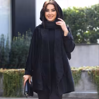 کت مخمل یقه سنگدوزی شده
