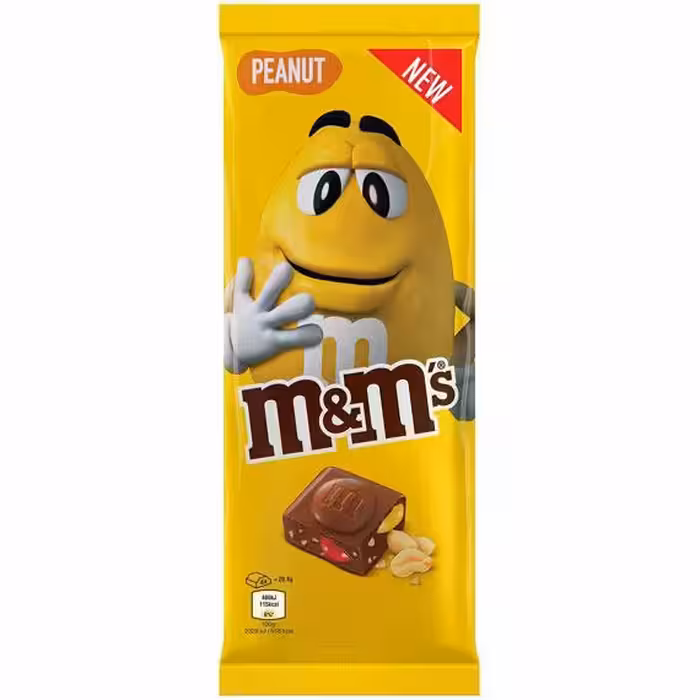 شکلات تخته ای (تبلت) ام اند امز m&m's بادام زمینی 165 گرمی محصول انگلستان