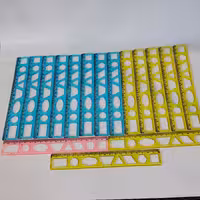 خطکش ژله ای 20 سانت شابلون دار