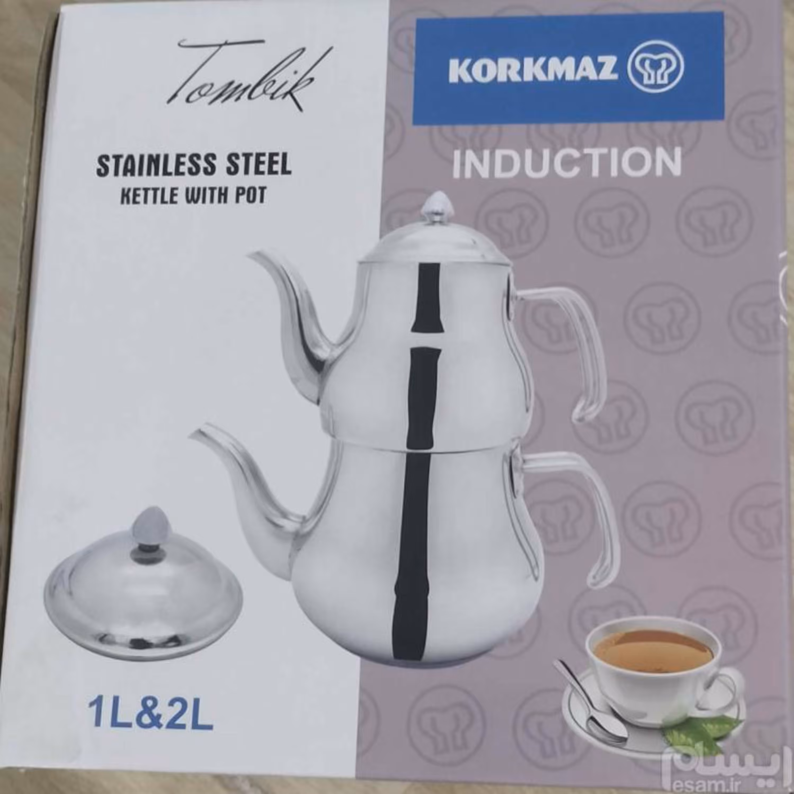 کتری و قوری تمام استیل کرکماز  استیل 18-10 