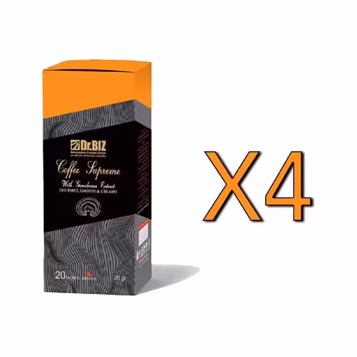 قهوه فوری سوپریم با قارچ گانودرما دکتر بیز پک 4 عددی