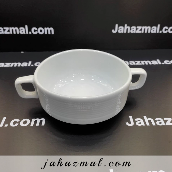 کاسه سوپ دسته دار 12 هتلی چینی تقدیس