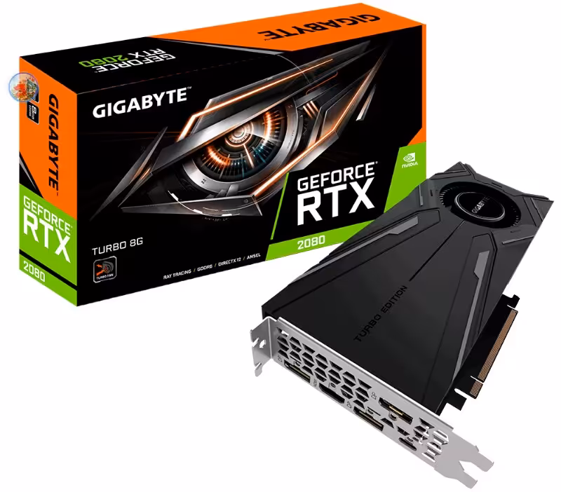 کارت گرافیک گیگابایت مدل GeForce RTX 2080 TURBO با حافظه 8 گیگابایت
