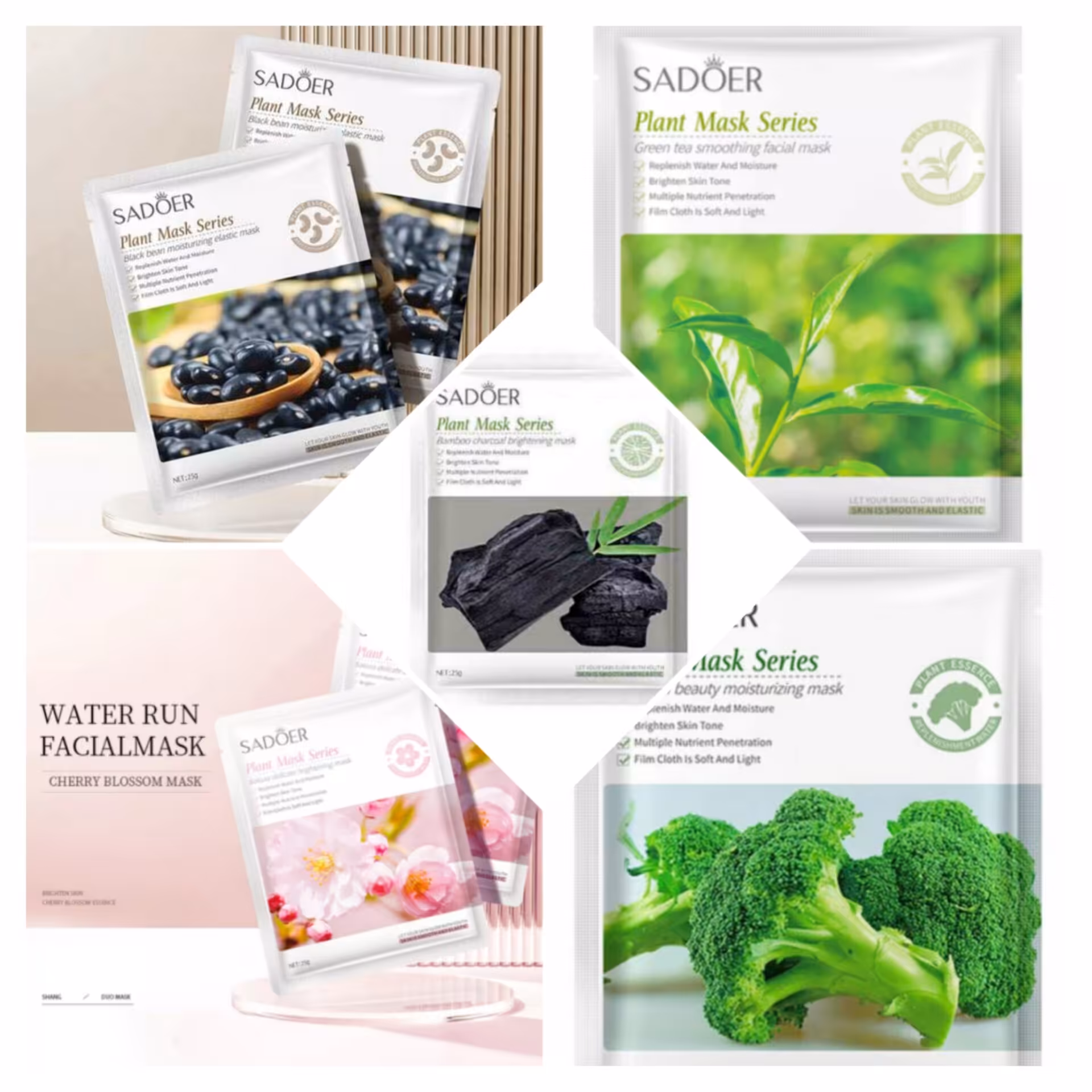 پک تخفیفی ده عددی ماسک  صورت ورقه ای سادور