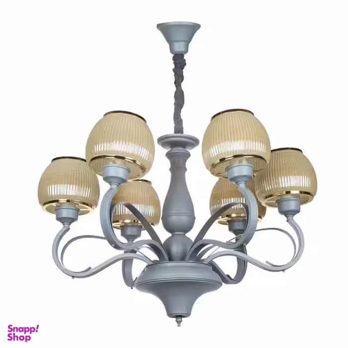 لوستر 6 شعله چشمه نور کد N2415/6T