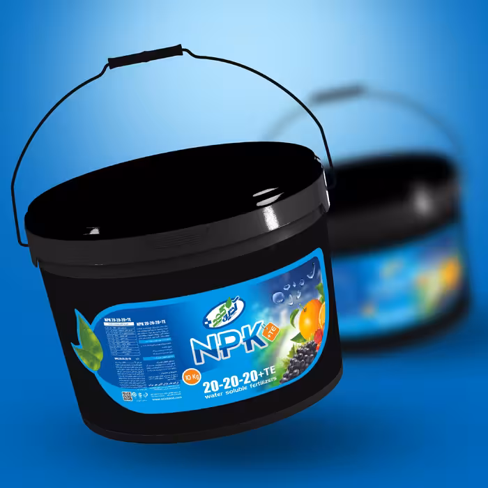 کود پودری سطلی ماکرو 20-20-20 سطل 10 کیلویی