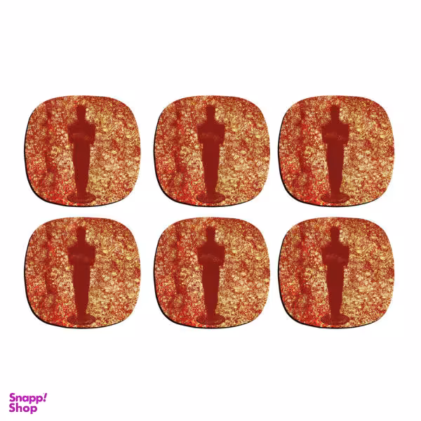 زیر لیوانی ترمه طراحان ایده مدل اسکار کد cfp002 بسته 6 عددی