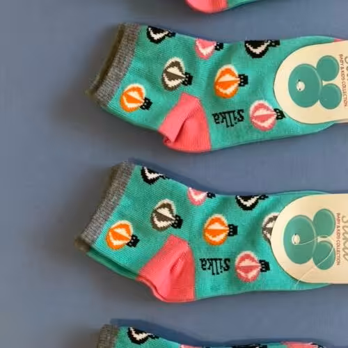 جوراب دخترانه و پسرانه طرح بالن سایزبندی 3-14 سال