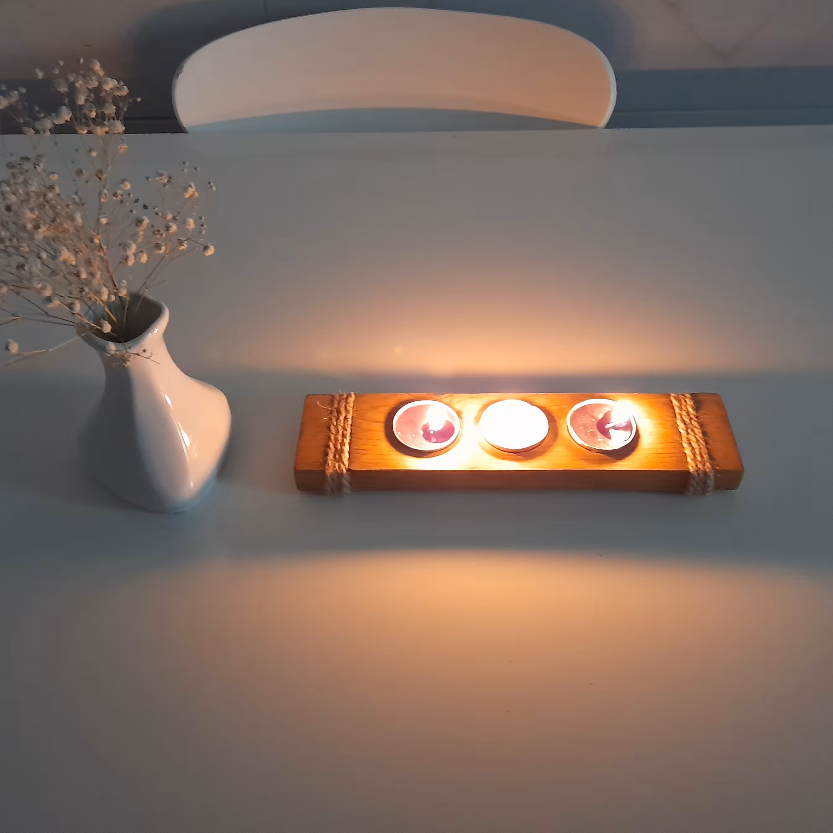 جاشمعی چوبی  (مناسب میز غذاخوری،جشن تولد ...)