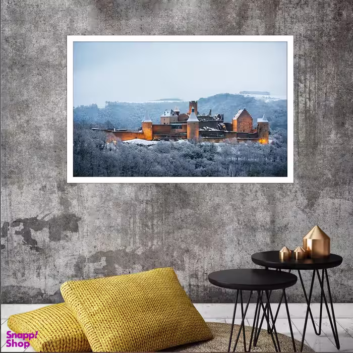 تابلو بکلیت طرح منظره زمستان و قلعه مدل W-S2842