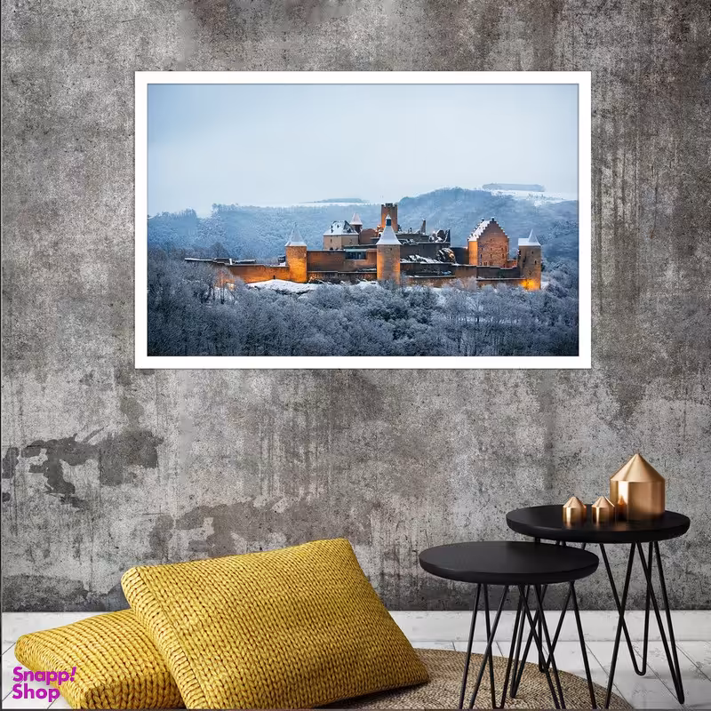 تابلو بکلیت طرح منظره زمستان و قلعه مدل W-S2842