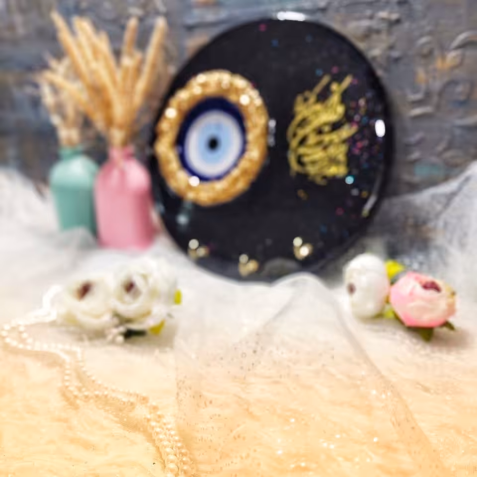 جاکلیدی دیوارکوب ، جاکلیدی دیواری رزین دایره چشم و نظر