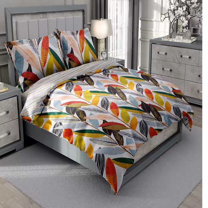 سرویس لحاف یکنفره دیجیتال پنبه ای سارای کد3098