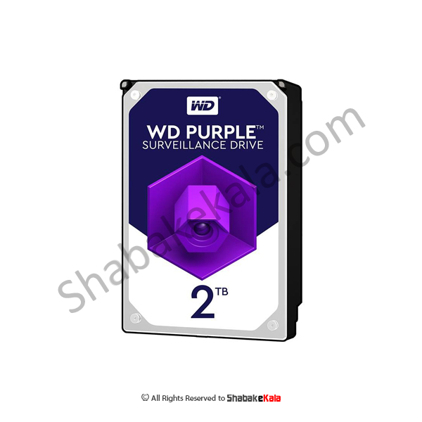هارددیسک اینترنال وسترن دیجیتال مدل Purple WD20PURZ ظرفیت 2 ترابایت