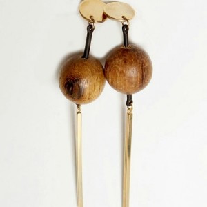 گوشواره آویز فانتزی طرح چوب کد:2834