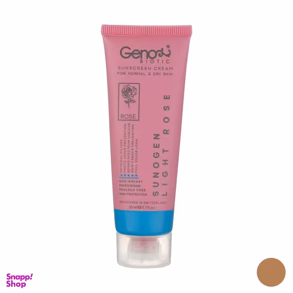 کرم ضد آفتاب ژنوبایوتیک مدل Light Rose حجم 50 میلی لیتر