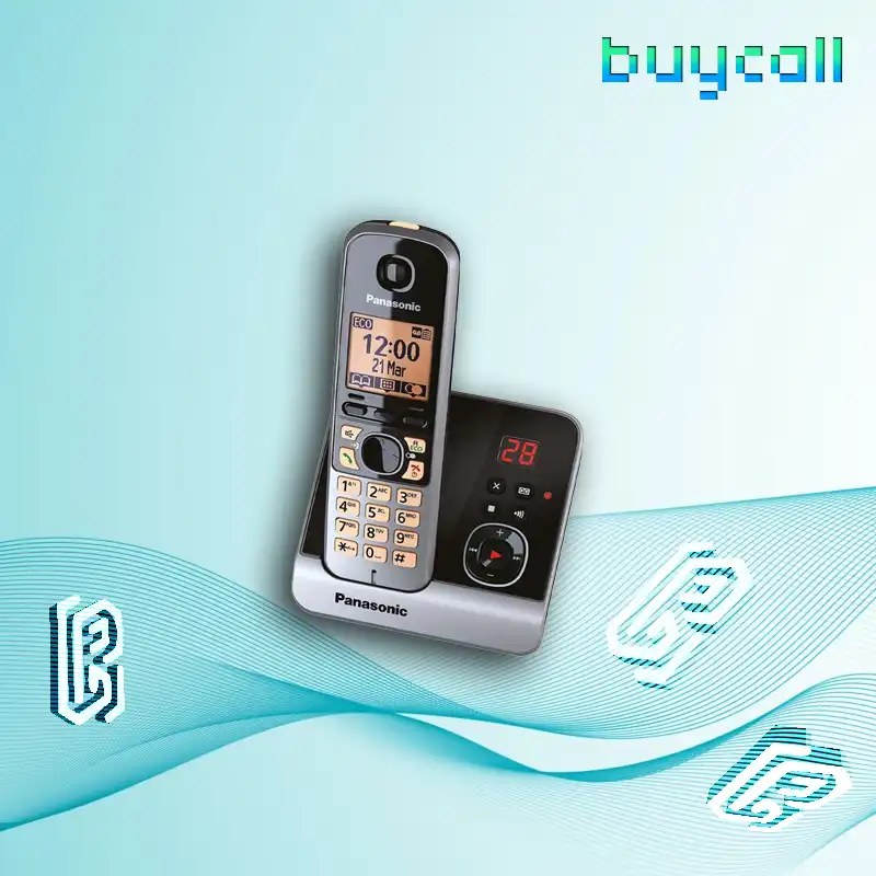 گوشی تلفن بی سیم پاناسونیک مدل KX-TG6721 مشکی 12 ماهه پویان
