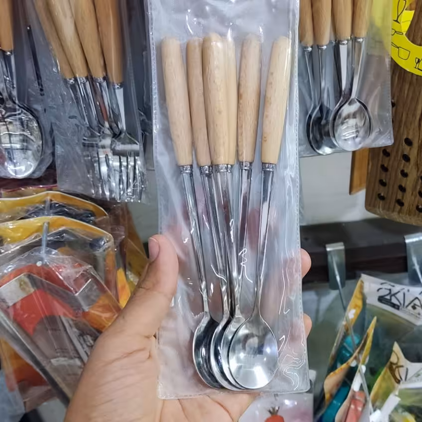  قاشق شربت دسته بامبو