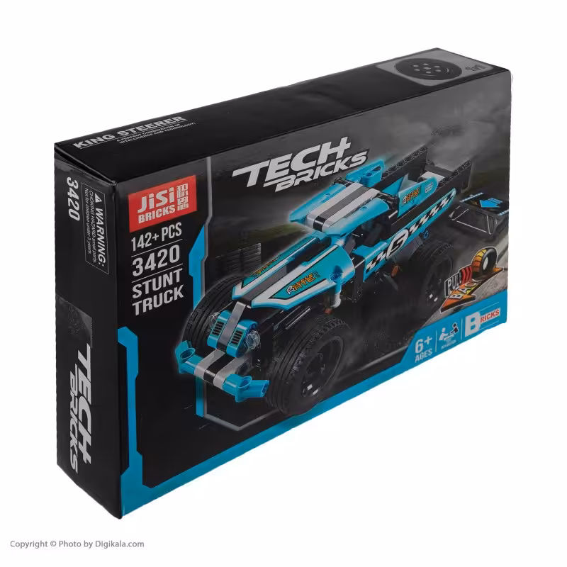 لگو ماشین مسابقه عقب کش با سکوی پرش