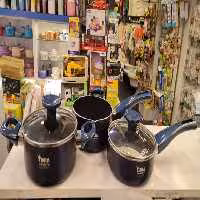 سرویس قابلمه نوزادی  چدن 5 تکه تیارا رنگ  سورمه ای با گارانتی  تعویض  و کیفیت عالی TIARA