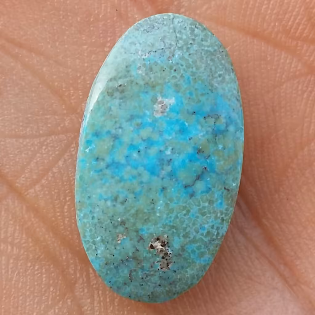 فیروزه نیشابور نگین فیروزه نیشابور دو رنگ سبز آبی خوش رنگ بسیار فاخر بدون بهسازی