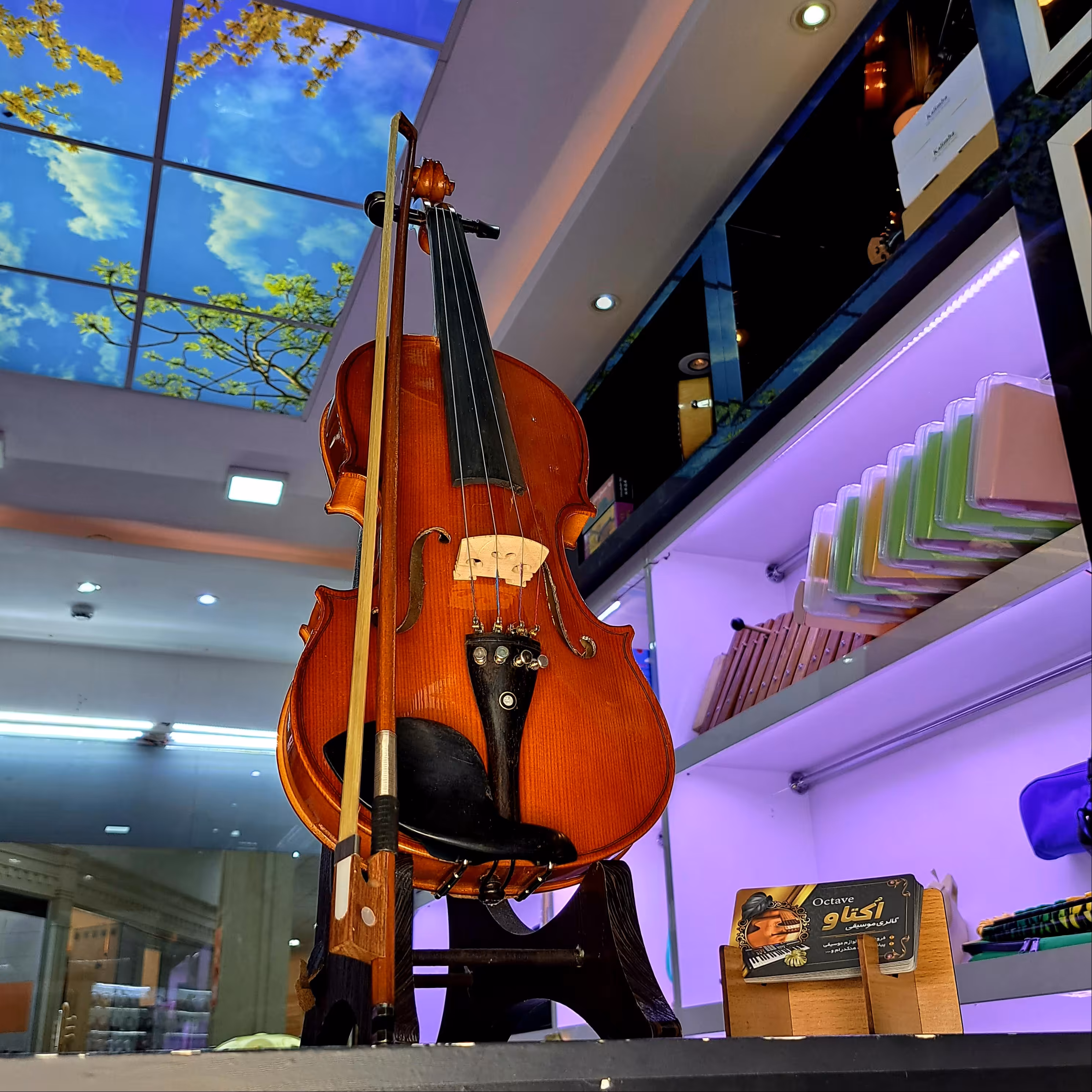 ویولن چینی  باکیفیت ، لوازم آبنوس با متعلقات