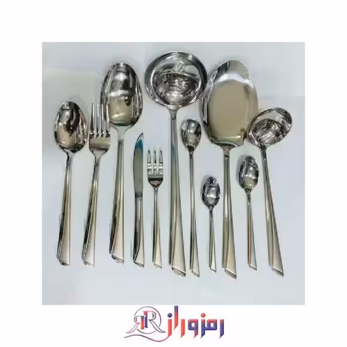 سرویس قاشق و چنگال 24 نفره 120 پارچه یونیک مدل ناخنی نقره ای دهنه اروپایی