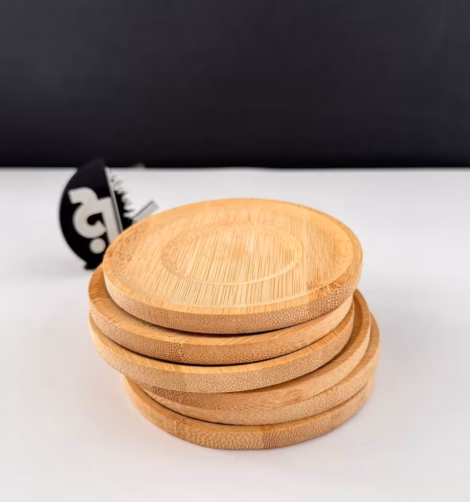 زیر لیوانی بامبو گرد