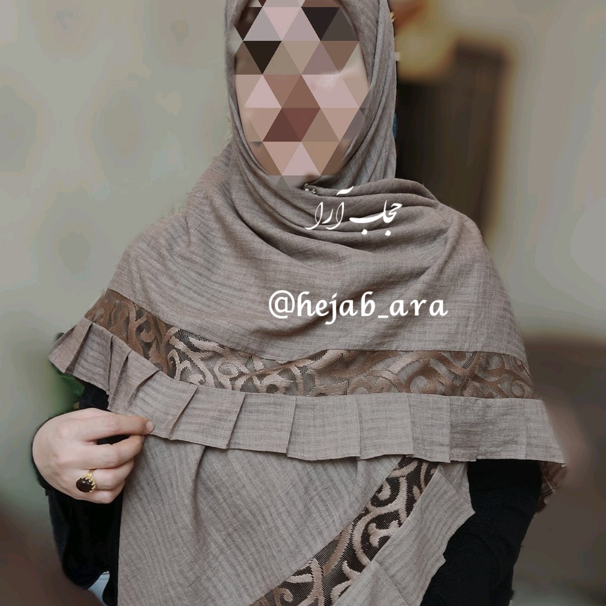 روسری قواره دار نسکافه ای