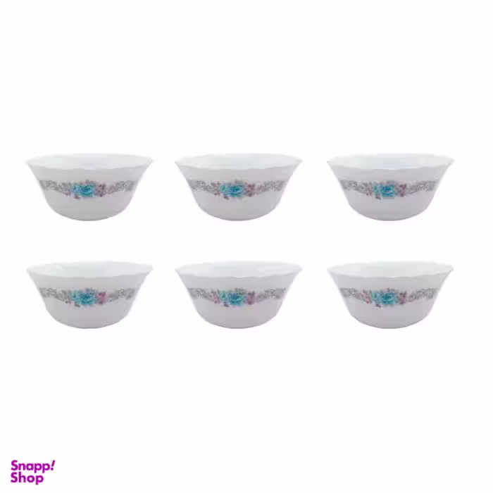 کاسه ماست خوری پارس اپال طرح نلی کد 180B بسته 6 عددی