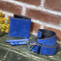 ست کمربند و بندساعت و کیف جیبی