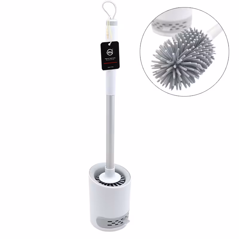 فرچه توالت شوی سیلیکونی استنددار دسته آلومینیوم WS-2063