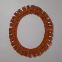 قاب اینه مکرومه بافی طرح قلب