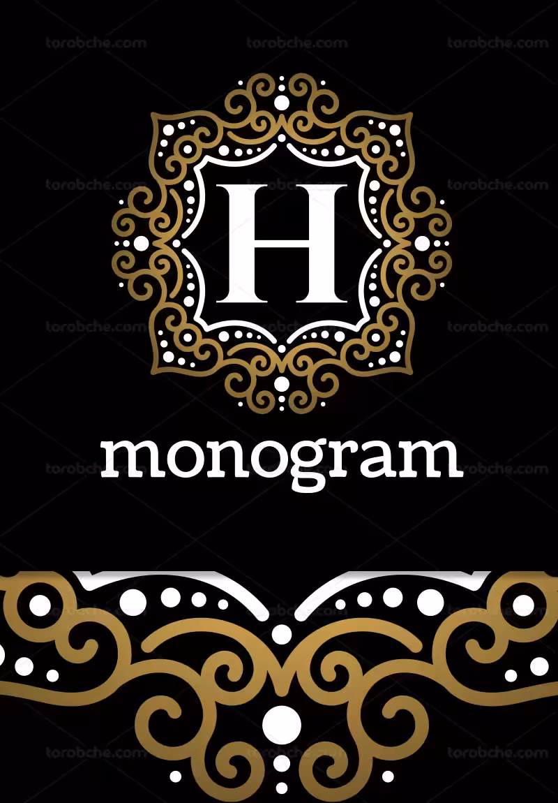 وکتور لوگو مونوگرام حرف H | گرافیک با طعم تربچه