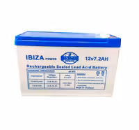 باتری 12 ولت 7 آمپر ایبیزاپاور - فروشگاه اینترنتی طیف سنتر