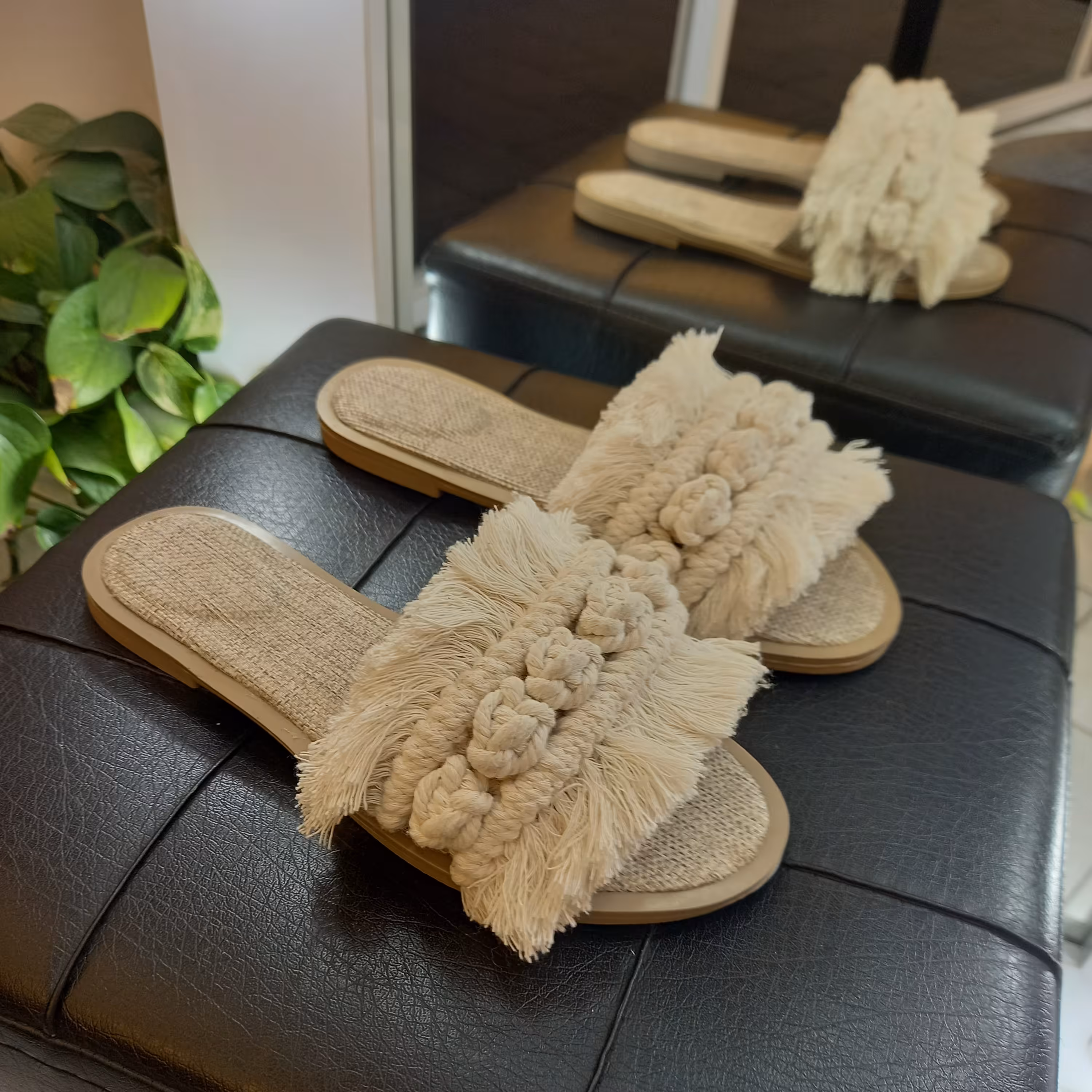 صندل مکرومه بافتی