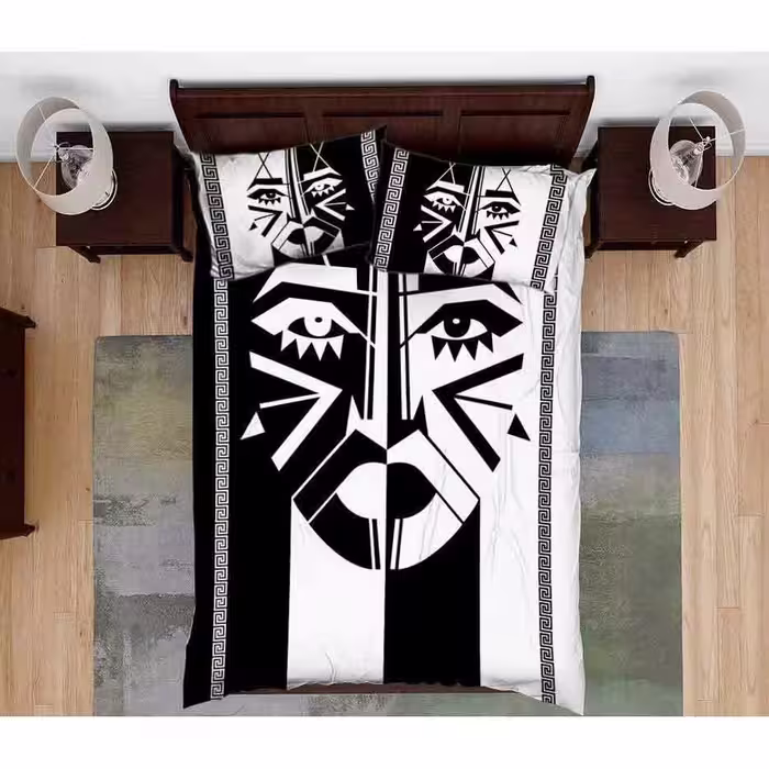 روتختی چهره سیاه سفید هندسی کد 2728