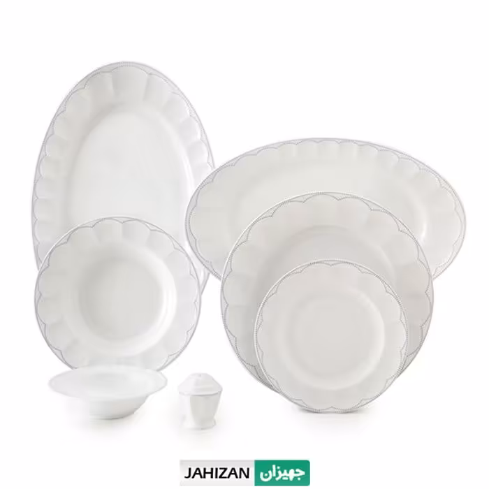 سرویس چینی زرین 29پارچه داتیس سرمه ای سری نئوکلاسیک (عالی)