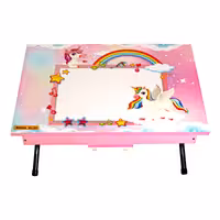 میز تحریر پایه کوتاه باکسدار میزیمو طرح تک شاخ کد 3401