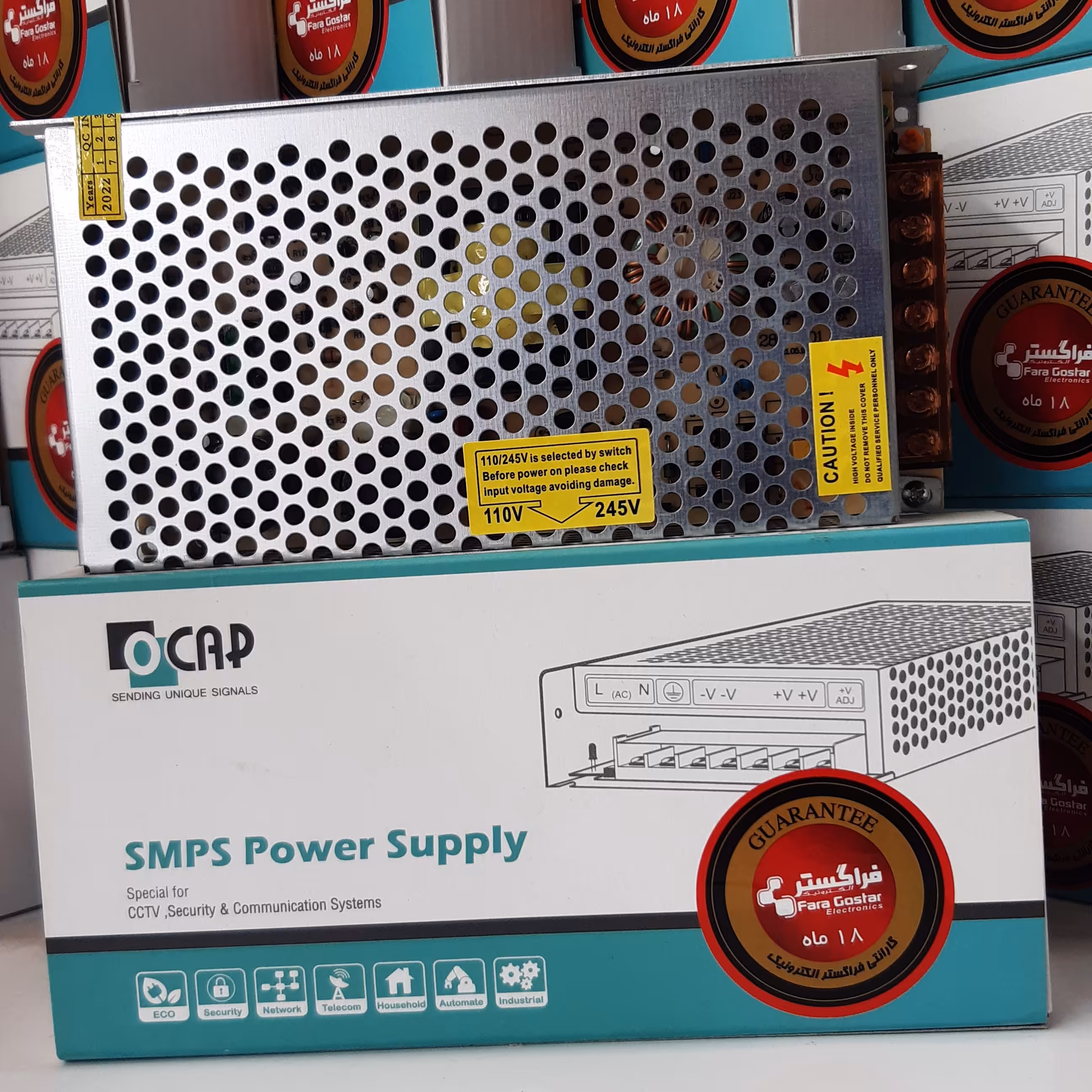 پاور سوئیچینگ دوربین مداربسته آداپتور 12 ولت 10 آمپر فراگستر