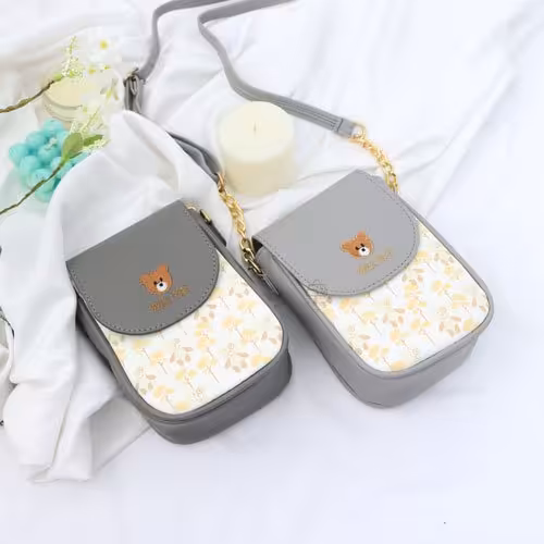 کیف فانتزی دخترانه با طرح خرس لویی 