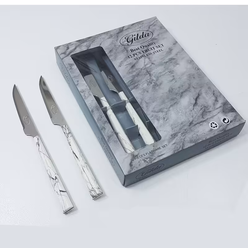 ست کارد میوه خوری گیلدا طرح سنگ (پس کرایه)