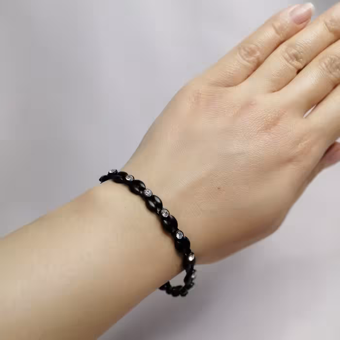 دستبند نگین دار چفتی طرح 5