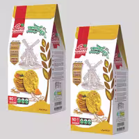 بیسکویت رژیمی بدون شکر با دانه چیا زردچوبه اورنگ - 200 گرم  بسته 2 عددی