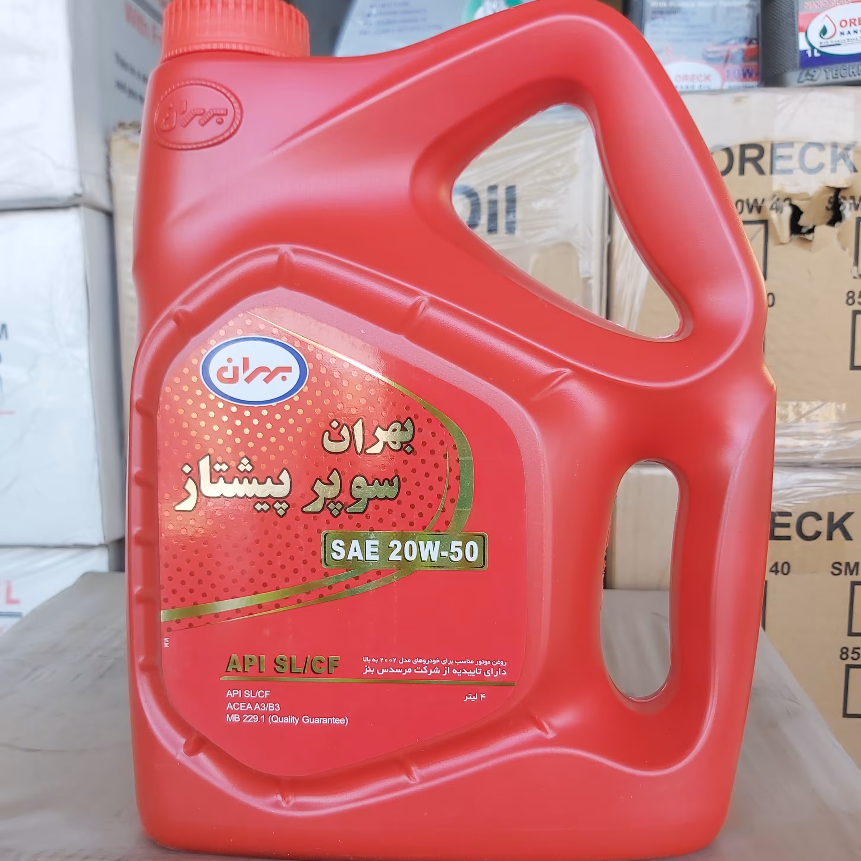 روغن موتور بهران مدل سوپر پیشتاز کد 20W-50 SL حجم 4 لیتر(تضمین اصالت)