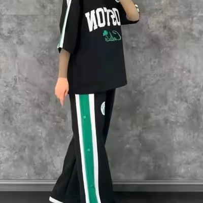 تیشرت و شلوار بگ بیرون پوشBOSTON (موجودی سوال شود)