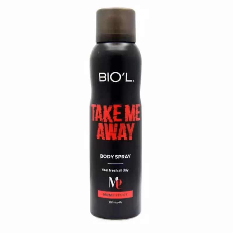 اسپری خوش بو کننده بدن مردانه take me away بیول 150 میل