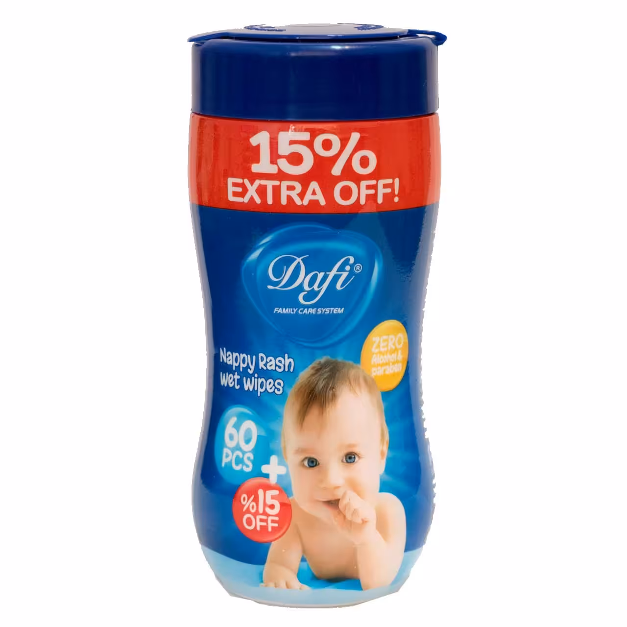 دستمال مرطوب کودک دافی مدل Sensitive بسته 60 عددی