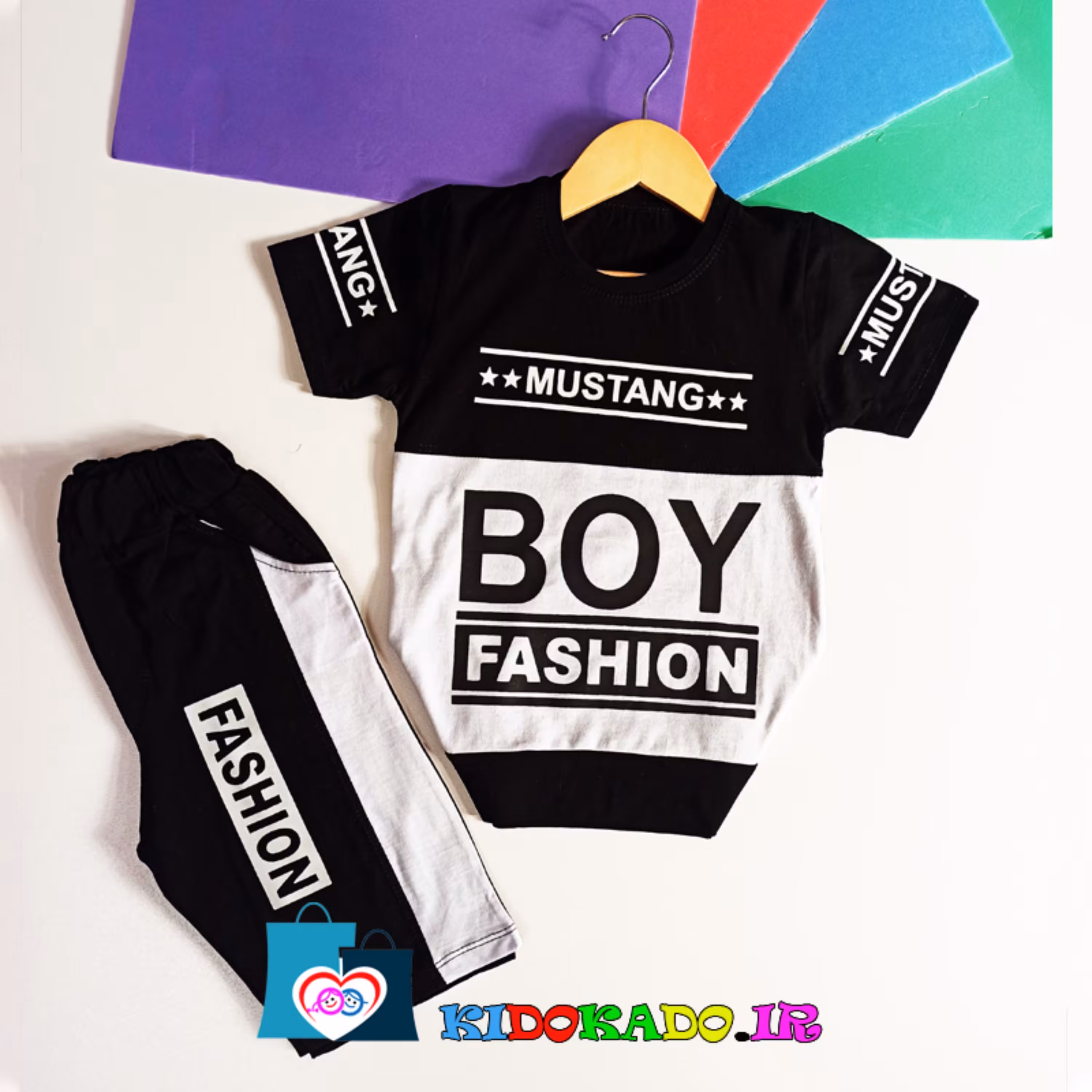تیشرت و شلوارک boy - جنس نخ پنبه -  سایز  55 مناسب 7 تا 9سال
