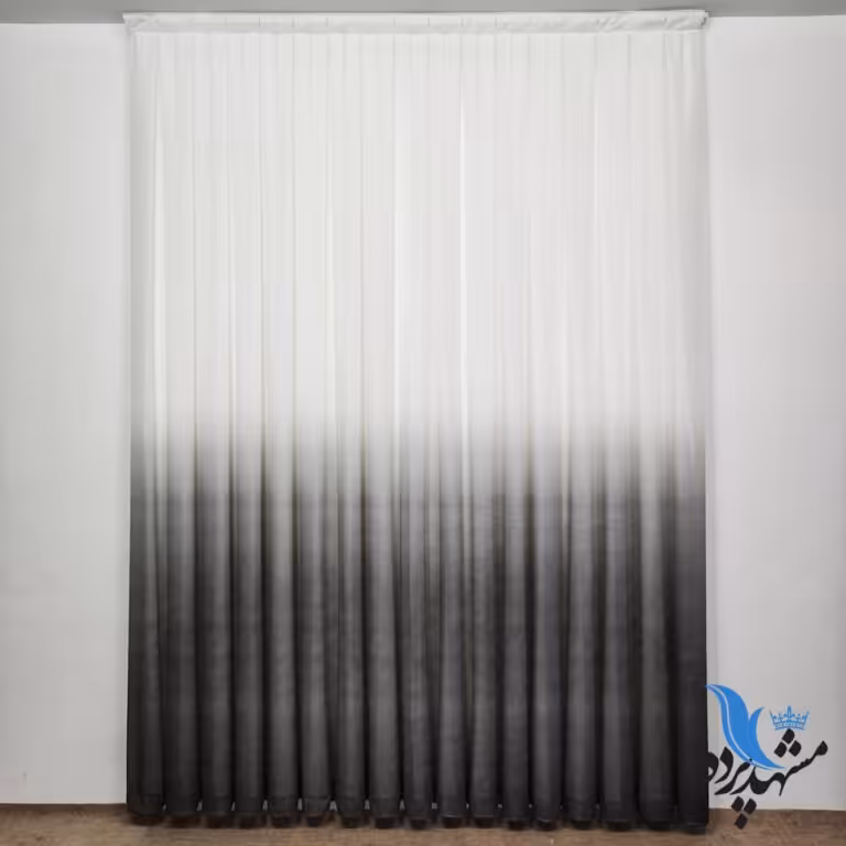 پرده حریر دو رنگ طوسی با دوخت دلخواه در ارتفاع دلخواه پرده حریر آبرنگی رنگ طوسی (قیمت هر یک متر)